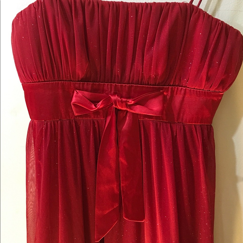 CityTriangles Red Sparkly Semi Formal Dress Size 7 - Picture 7 of 8